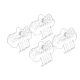 Kit de montaj pentru bare Alumia, Quadra, Silenzio C248 - Honda Civic 08/22>08/25, Civic 09/25>
