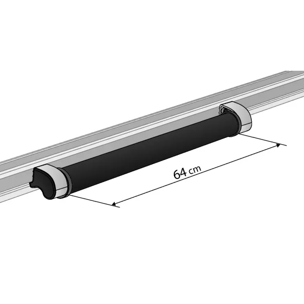 KP-0, rola incarcare cu fixare pe bara portbagaj din aluminiu Nordrive Kargo-Plus - 64 cm