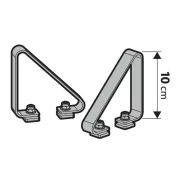 KP-4, set opritoare incarcatura, cu fixare pe bara portbagaj din aluminiu Nordrive Silenzio, Alumia, Kuma, 2buc - h 100 mm