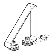 KP-4, set opritoare incarcatura, cu fixare pe bara portbagaj din aluminiu Nordrive Silenzio, Alumia, Kuma, 2buc - h 100 mm
