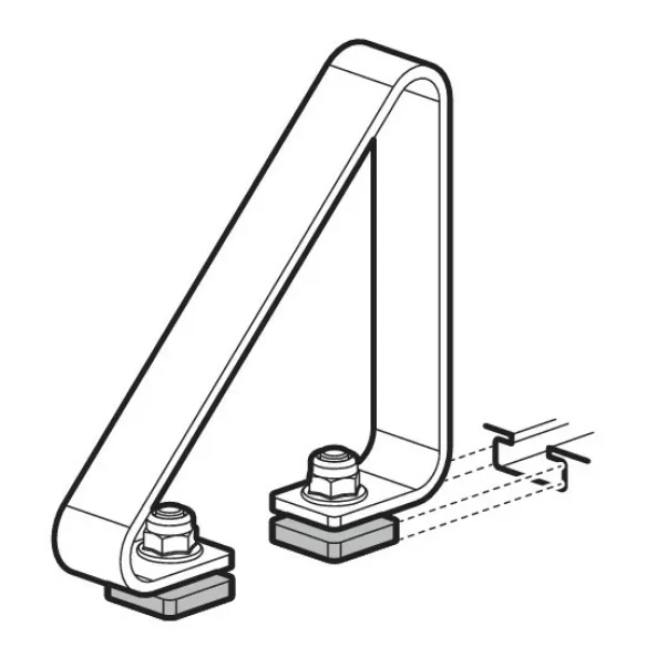 KP-4, set opritoare incarcatura, cu fixare pe bara portbagaj din aluminiu Nordrive Silenzio, Alumia, Kuma, 2buc - h 100 mm