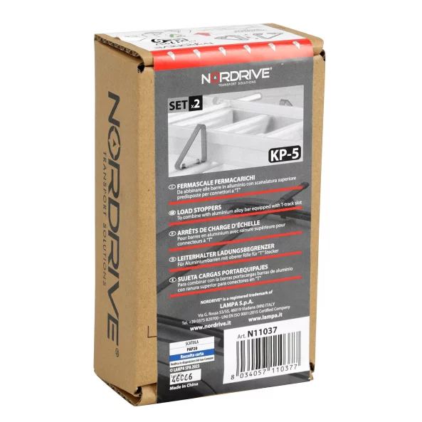 KP-5, set opritoare incarcatura, cu fixare pe bara portbagaj din aluminiu Nordrive Silenzio, Alumia, Kuma, 2buc - h 70 mm