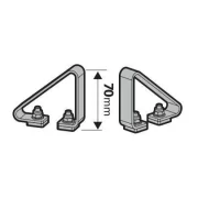 KP-5, set opritoare incarcatura, cu fixare pe bara portbagaj din aluminiu Nordrive Silenzio, Alumia, Kuma, 2buc - h 70 mm