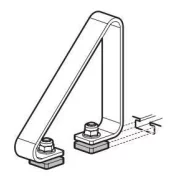KP-5, set opritoare incarcatura, cu fixare pe bara portbagaj din aluminiu Nordrive Silenzio, Alumia, Kuma, 2buc - h 70 mm