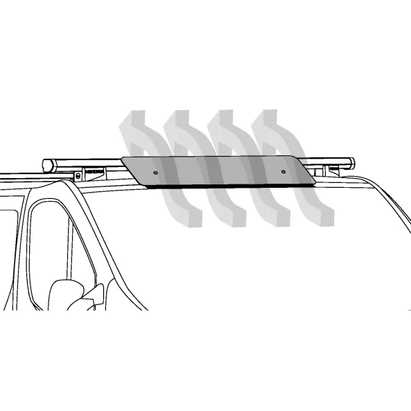 KP-9, Aero Kargo Deflector cu fixare pe bara portbagaj din aluminiu Nordrive Kargo-Plus - 95 cm