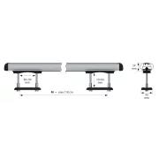 Kuma, set complet de bare portbagaj din aluminiu - M - 122 cm