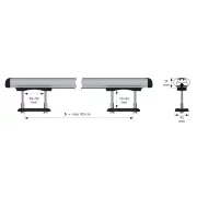 Kuma, set complet de bare portbagaj din aluminiu - S - 112 cm
