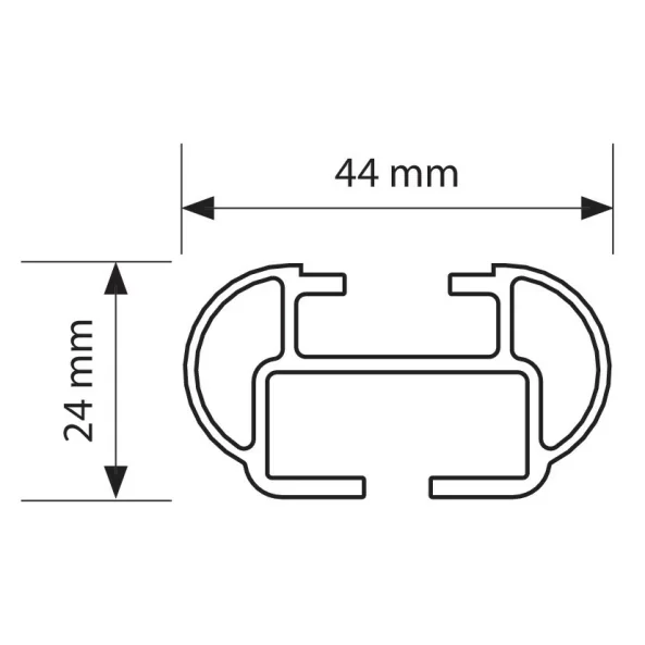 Kuma, set complet de bare portbagaj din aluminiu - S - 112 cm