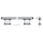 Kuma, set complet de bare portbagaj din aluminiu - XL - 137 cm