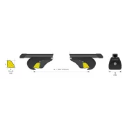 Quadra Rail, set complet de bare portbagaj din otel - L - Evos RS