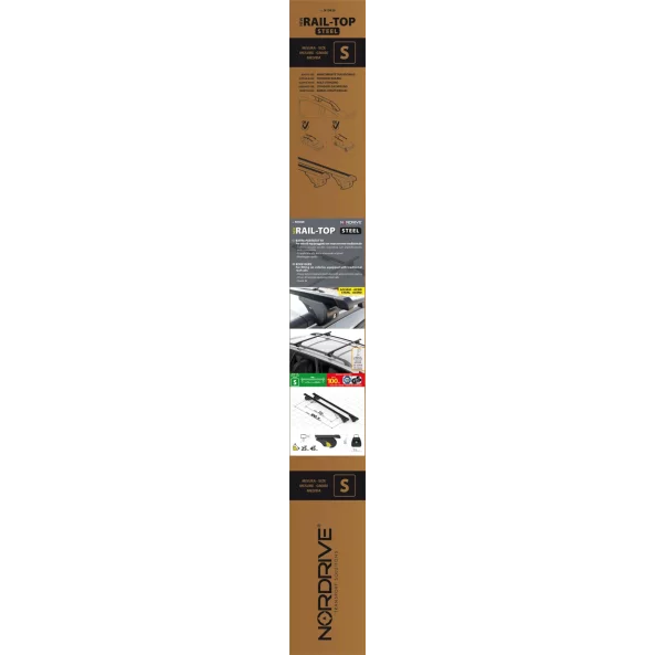 Quadra Rail, set complet de bare portbagaj din otel - S - Evos RS