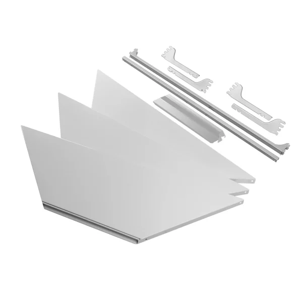 Raft unghiular F8, panouri si kit accesorii - 210 cm