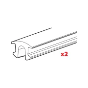 Set 2 cauciucuri inferioare pentru bare portbagaj Silenzio, Alumia, Helio, Quadra, Snap - L = 125 cm