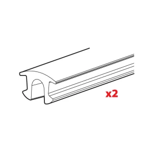 Set 2 cauciucuri inferioare pentru bare portbagaj Silenzio, Alumia, Helio, Quadra, Snap - L = 125 cm