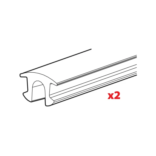 Set 2 cauciucuri inferioare pentru bare portbagaj Silenzio, Alumia, Helio, Quadra, Snap - L = 125 cm