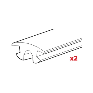 Set 2 cauciucuri superioare pentru bare portbagaj Silenzio, Alumia - L = 140 cm