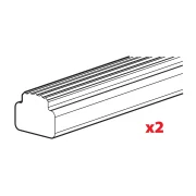 Set 2 cauciucuri superioare pentru bare portbagaj Helio, Helio Rail, Helio In-Rail - L = 140 cm
