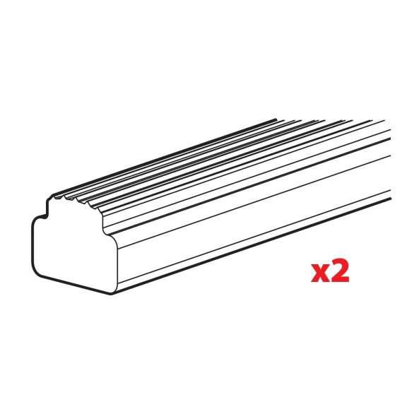 Set 2 cauciucuri superioare pentru bare portbagaj Helio, Helio Rail, Helio In-Rail - L = 140 cm