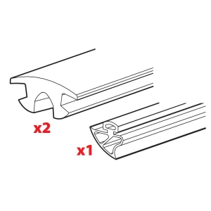Set 3 cauciucuri pentru o bara Kargo-Plus - L = 180 cm
