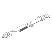 Set de 2 curele pozitia 2 pentru portbiciclete din spate