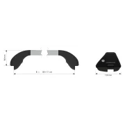 Snap Alu, pereche de bare portbagaj telescopice din aluminiu - S - 80-111 cm