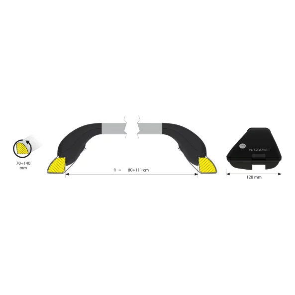 Snap Alu Rail, set complet de bare portbagaj telescopice din aluminiu - S - F0