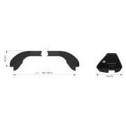 Snap Steel, pereche de bare portbagaj telescopice din otel - L - 100-136 cm