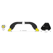 Snap Steel Rail, set complet de bare telescopice portbagaj din otel - L - F0