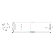 Kargo-Tube, T400 fixare cu 3 console - 405 cm