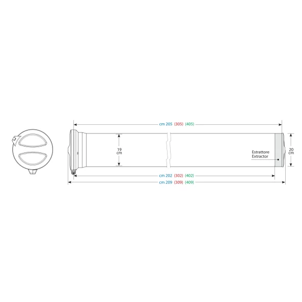 Kargo-Tube, T400 fixare cu 3 console - 405 cm