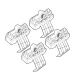Kit de montaj pentru bare Alumia, Quadra, Silenzio C121 - Audi