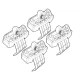 Kit de montaj pentru bare Alumia, Quadra, Silenzio C132 - Renault