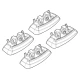 Kit de montaj pentru bare Alumia, Quadra, Silenzio C134 - Opel