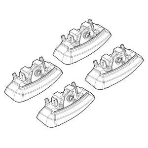 Kit de montaj pentru bare Alumia, Quadra, Silenzio C136 - Opel