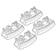Kit de montaj pentru bare Alumia, Quadra, Silenzio C137 - Renault