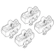 Kit de montaj pentru bare Alumia, Quadra, Silenzio C151 - Peugeot