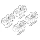 Kit de montaj pentru bare Alumia, Quadra, Silenzio C185 - Fiat