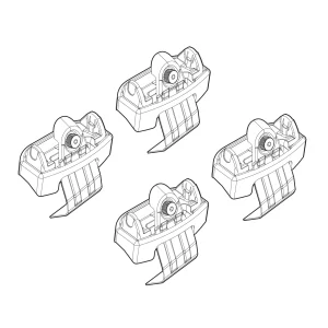 Kit de montaj pentru bare Alumia, Quadra, Silenzio C232 - Skoda