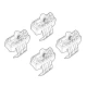 Kit de montaj pentru bare Alumia, Quadra, Silenzio C232 - Skoda