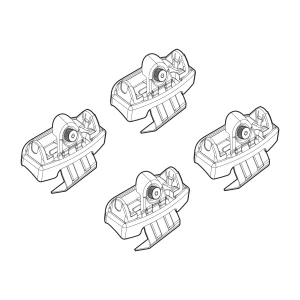 Kit de montaj pentru bare Alumia, Quadra, Silenzio C234 - Lancia, Opel, Peugeot
