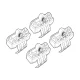 Kit de montaj pentru bare Alumia, Quadra, Silenzio C238 - Skoda