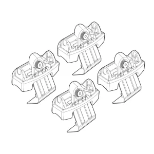 Kit de montaj pentru bare Alumia, Quadra, Silenzio C239 - Mitsubishi, Renault