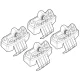 Kit de montaj pentru bare Alumia, Quadra, Silenzio C256 - Citroen