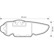 Silenzio CX, bara portbagaj din aluminiu - 69 cm