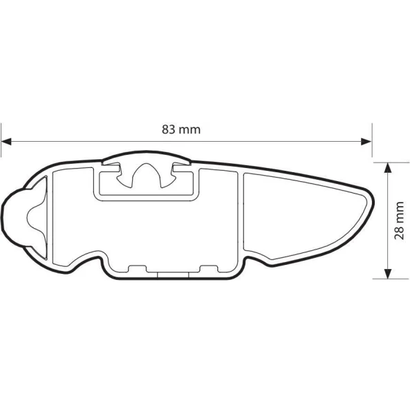 Silenzio CX, bara portbagaj din aluminiu - 69 cm
