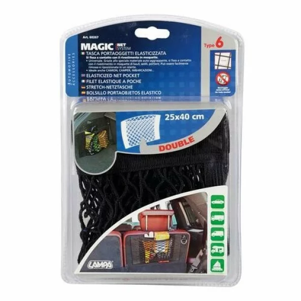 Buzunar depozitare elastic Net-System-6 40x25cm