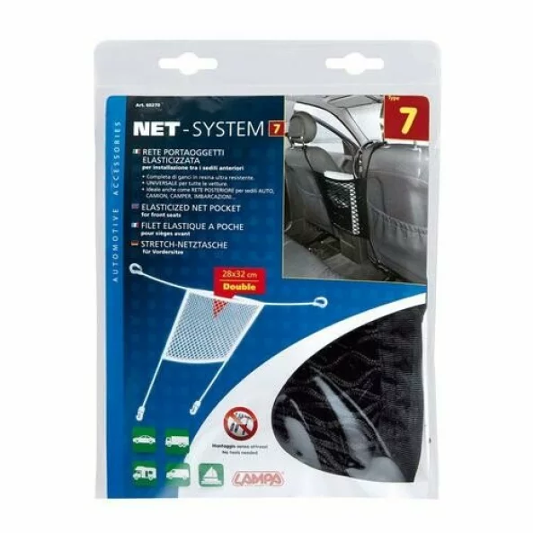Buzunar depozitare intre scaunele fata Net-System-7 - 28x32cm