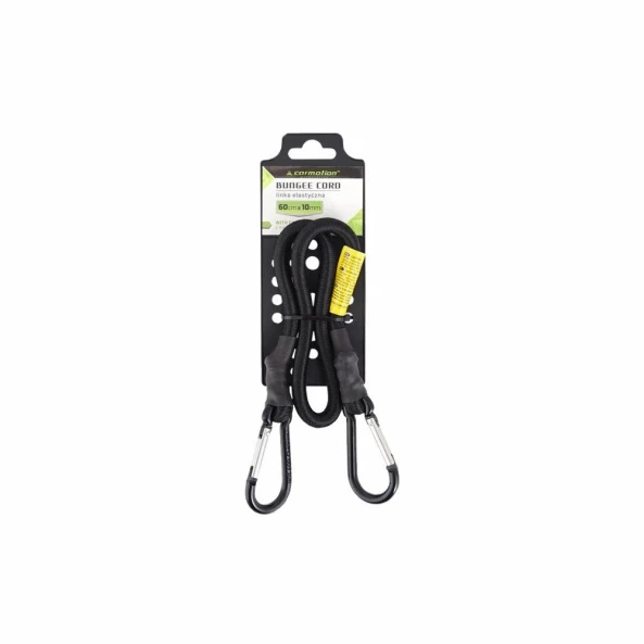 Cordon cauciucat cu carabiniere, Ø10mm - 60cm