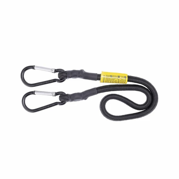 Cordon cauciucat cu carabiniere, Ø10mm - 60cm