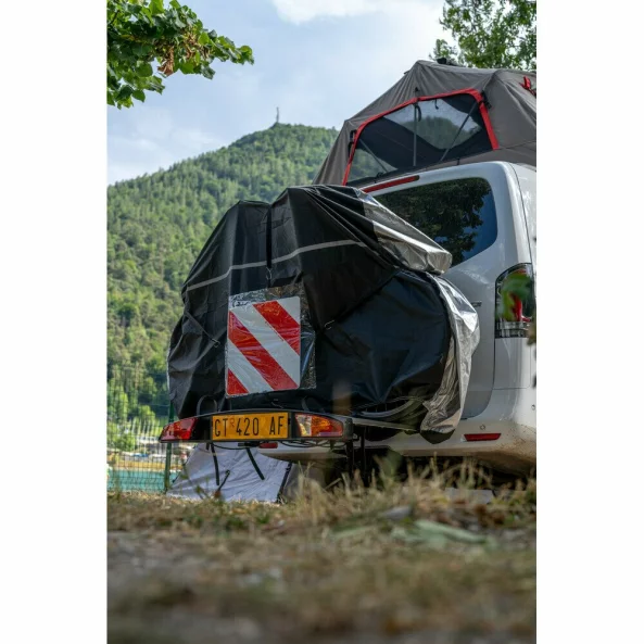 Prelata 3-4 biciclete, pentru suport bicicleta cu fixare pe carligul de remorcare - 190x50x130 cm